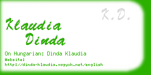 klaudia dinda business card